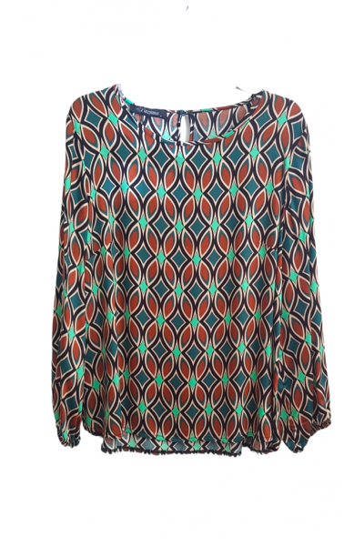 baziana - Printed satin blouse - 1