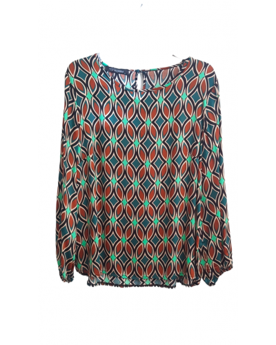 baziana - Printed satin blouse - 1