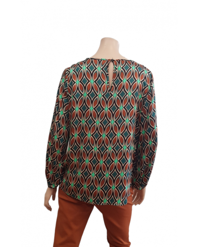 baziana - Printed satin blouse - 3