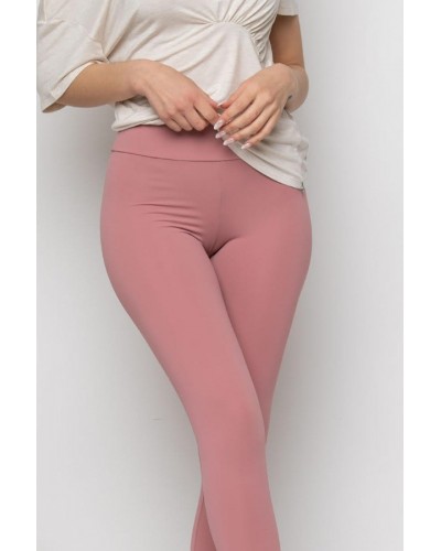 BELLINO- Leggings with leggings and elastic in the middle - 1