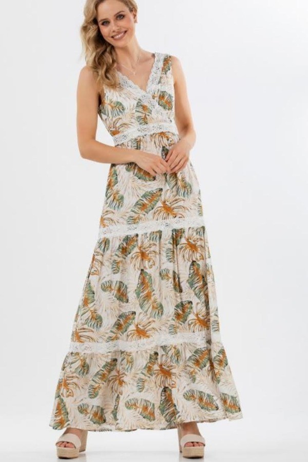 BELLINO -  Long printed dress - 1